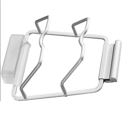 Pot Lid Holder Drilling Free Wall Mounted Space Saving Aluminium Hand Polishing Rustproof for Kitchen 2 Layer V1294-YM0512-3118220264711