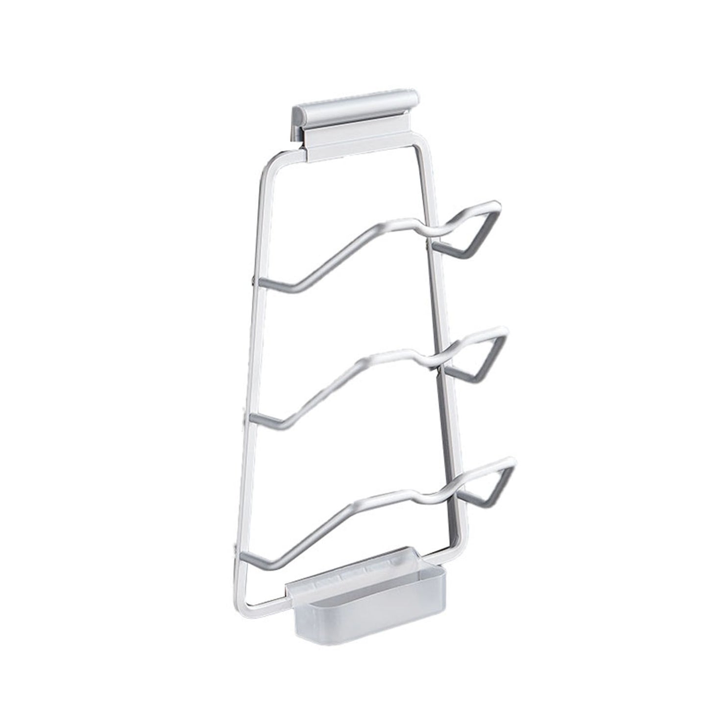 Pot Lid Holder Drilling Free Wall Mounted Space Saving Aluminium Hand Polishing Rustproof for Kitchen 3 Layer V1294-YM0512-3118220264712