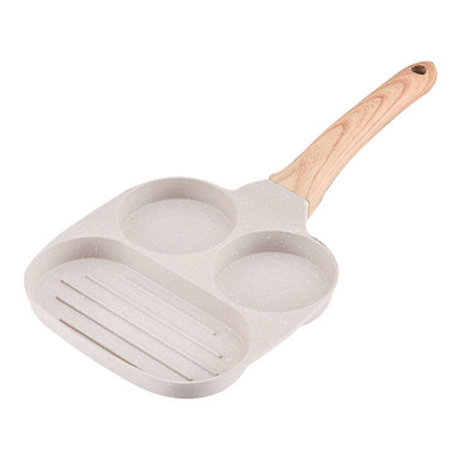 3 in 1 Breakfast Pan Nonstick Aluminum Alloy Labor Saving Pancake Frying Pan for Egg Bacon Universal Type V1294-YM0512-3118220265212