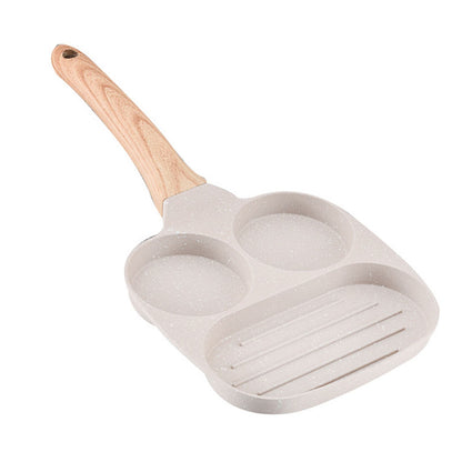 3 in 1 Breakfast Pan Nonstick Aluminum Alloy Labor Saving Pancake Frying Pan for Egg Bacon Universal Type V1294-YM0512-3118220265212