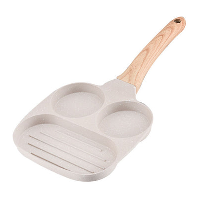 3 in 1 Breakfast Pan Nonstick Aluminum Alloy Labor Saving Pancake Frying Pan for Egg Bacon Universal Type V1294-YM0512-3118220265212