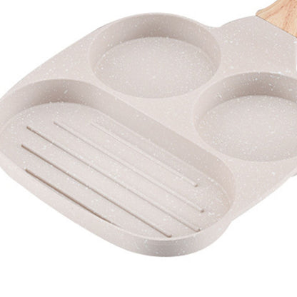 3 in 1 Breakfast Pan Nonstick Aluminum Alloy Labor Saving Pancake Frying Pan for Egg Bacon Universal Type V1294-YM0512-3118220265212