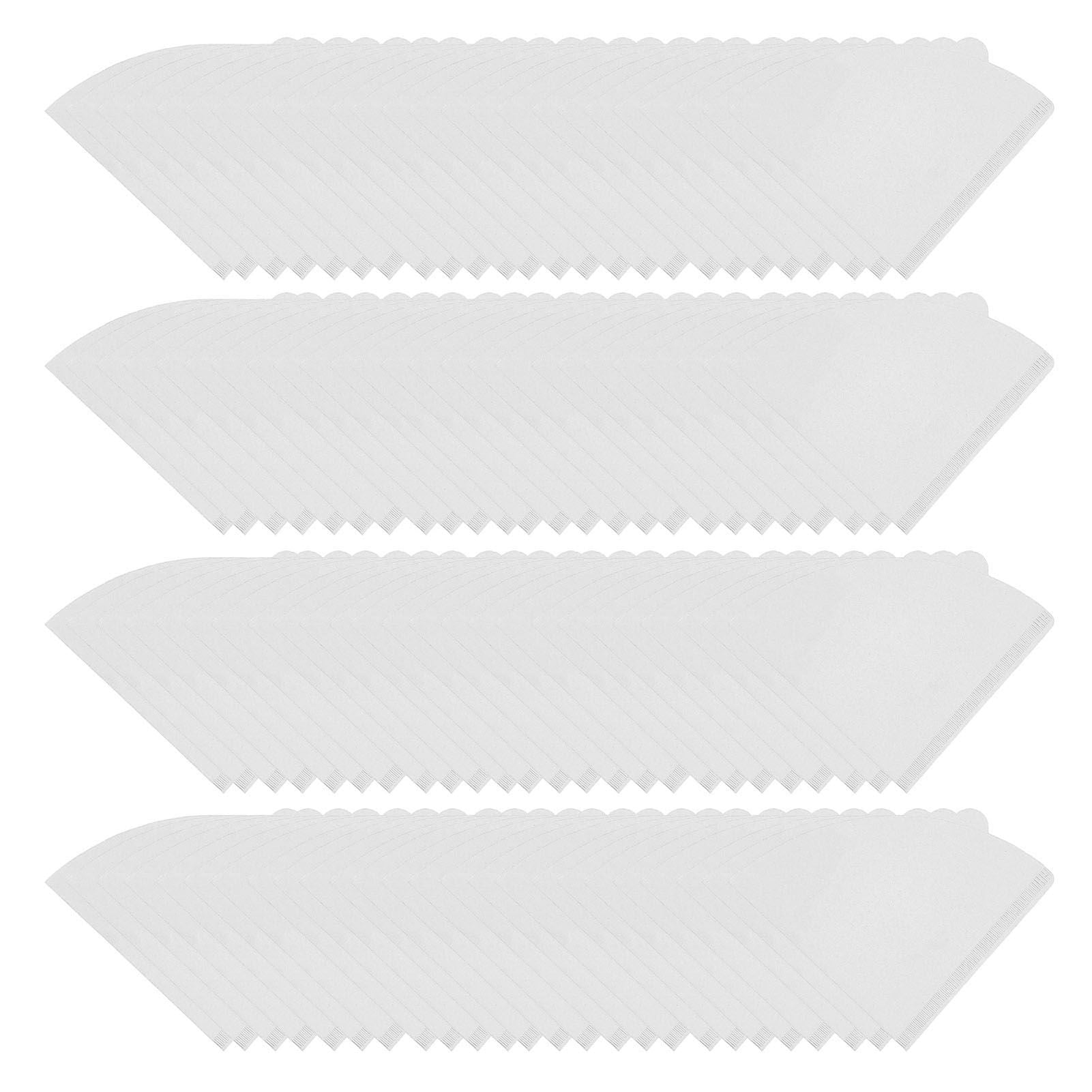 100 Pieces Filter Cone Coffee Filters 2 to 4 Cup Natural Disposable Coffee Filter Paper for Home Cafe V1294-YM0512-3118220266111