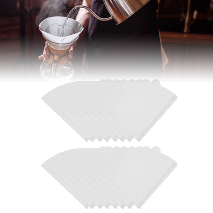 100 Pieces Filter Cone Coffee Filters 2 to 4 Cup Natural Disposable Coffee Filter Paper for Home Cafe V1294-YM0512-3118220266111