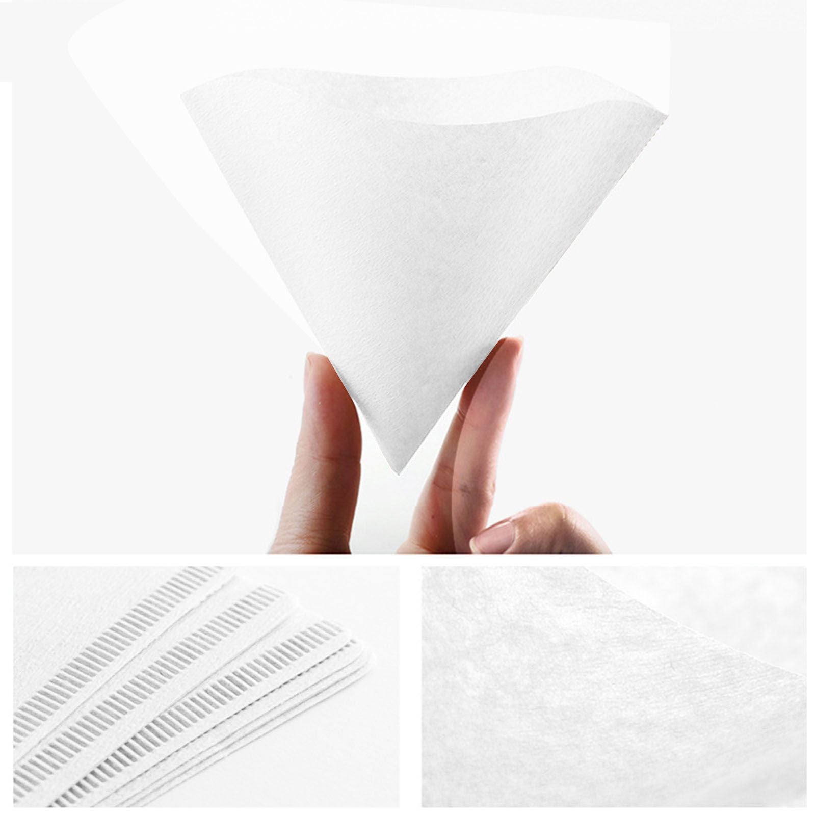 100 Pieces Filter Cone Coffee Filters 2 to 4 Cup Natural Disposable Coffee Filter Paper for Home Cafe V1294-YM0512-3118220266111