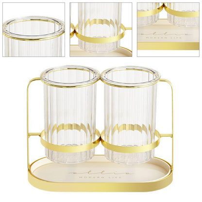 Chopsticks Drying Holder Iron PET Transparent Chopsticks Drying Caddy for Spoons Kitchen Platinum V1294-YM0512-3118220266211