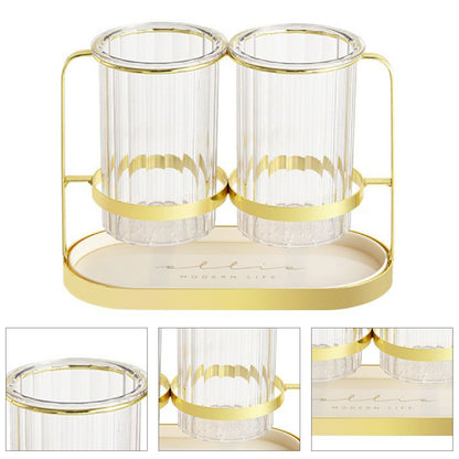 Chopsticks Drying Holder Iron PET Transparent Chopsticks Drying Caddy for Spoons Kitchen Platinum V1294-YM0512-3118220266211