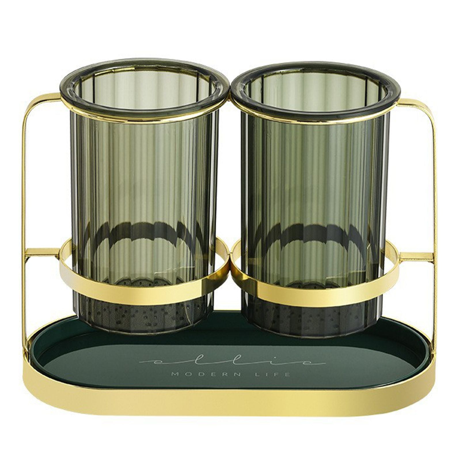 Chopsticks Drying Holder Iron PET Transparent Chopsticks Drying Caddy for Spoons Kitchen Green Gold V1294-YM0512-3118220266212