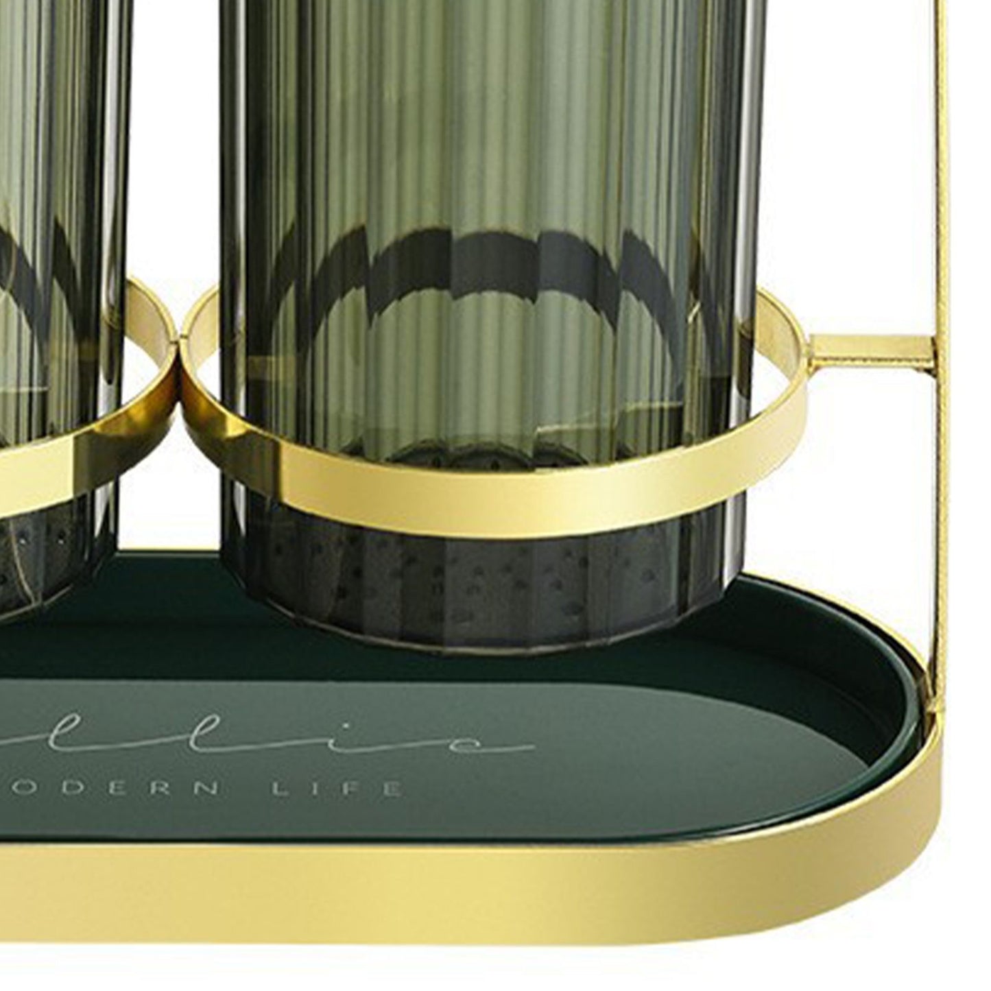 Chopsticks Drying Holder Iron PET Transparent Chopsticks Drying Caddy for Spoons Kitchen Green Gold V1294-YM0512-3118220266212
