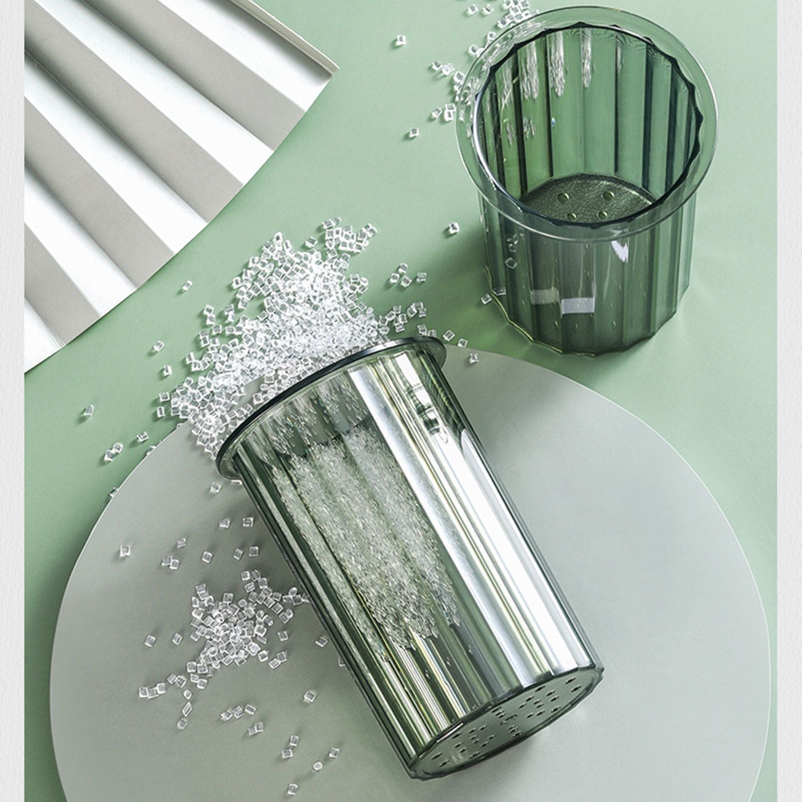Chopsticks Drying Holder Iron PET Transparent Chopsticks Drying Caddy for Spoons Kitchen Green Gold V1294-YM0512-3118220266212