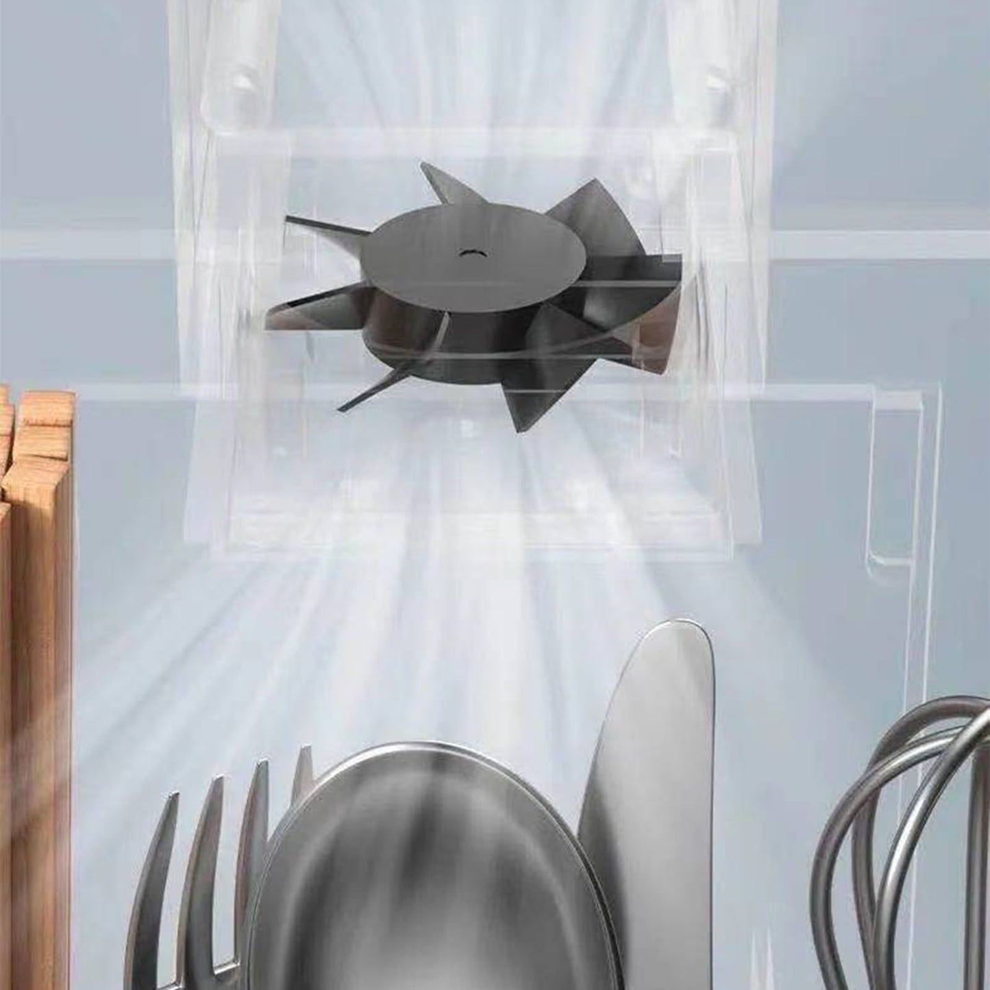 Wall Mounted Chopsticks Cage Home Multifunctional Dustproof Draining Cage Punch Free Tableware Storage Box V1294-YM0512-3118220266314