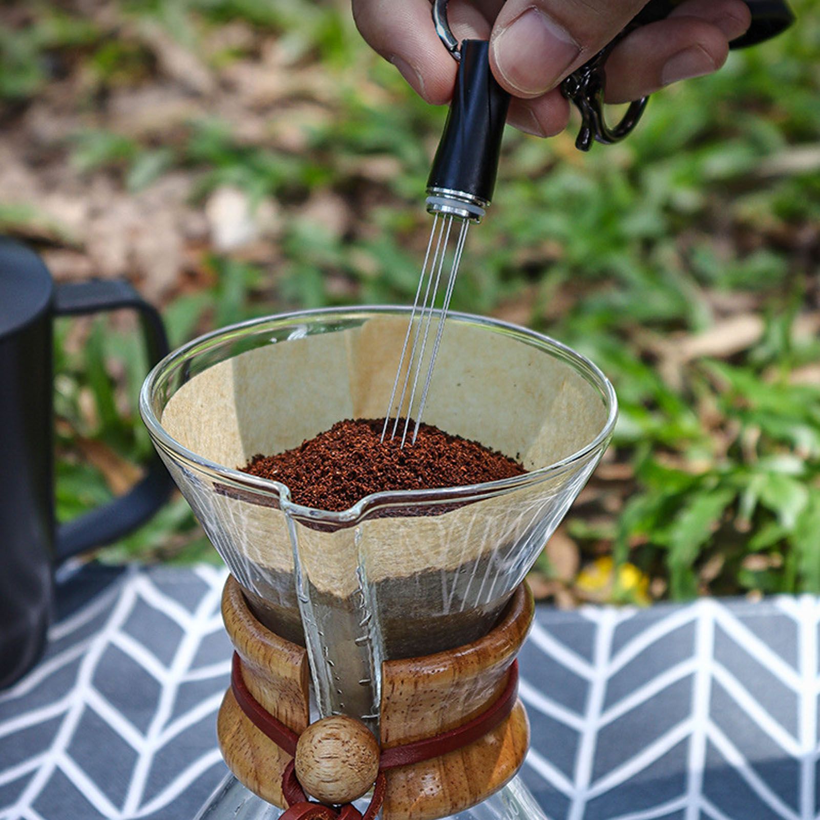 Coffee Powder Stirring Needle Professional 304 Stainless Steel Coffee Stirring Tool with Cover for Coffee V1294-YM0512-3118220267012