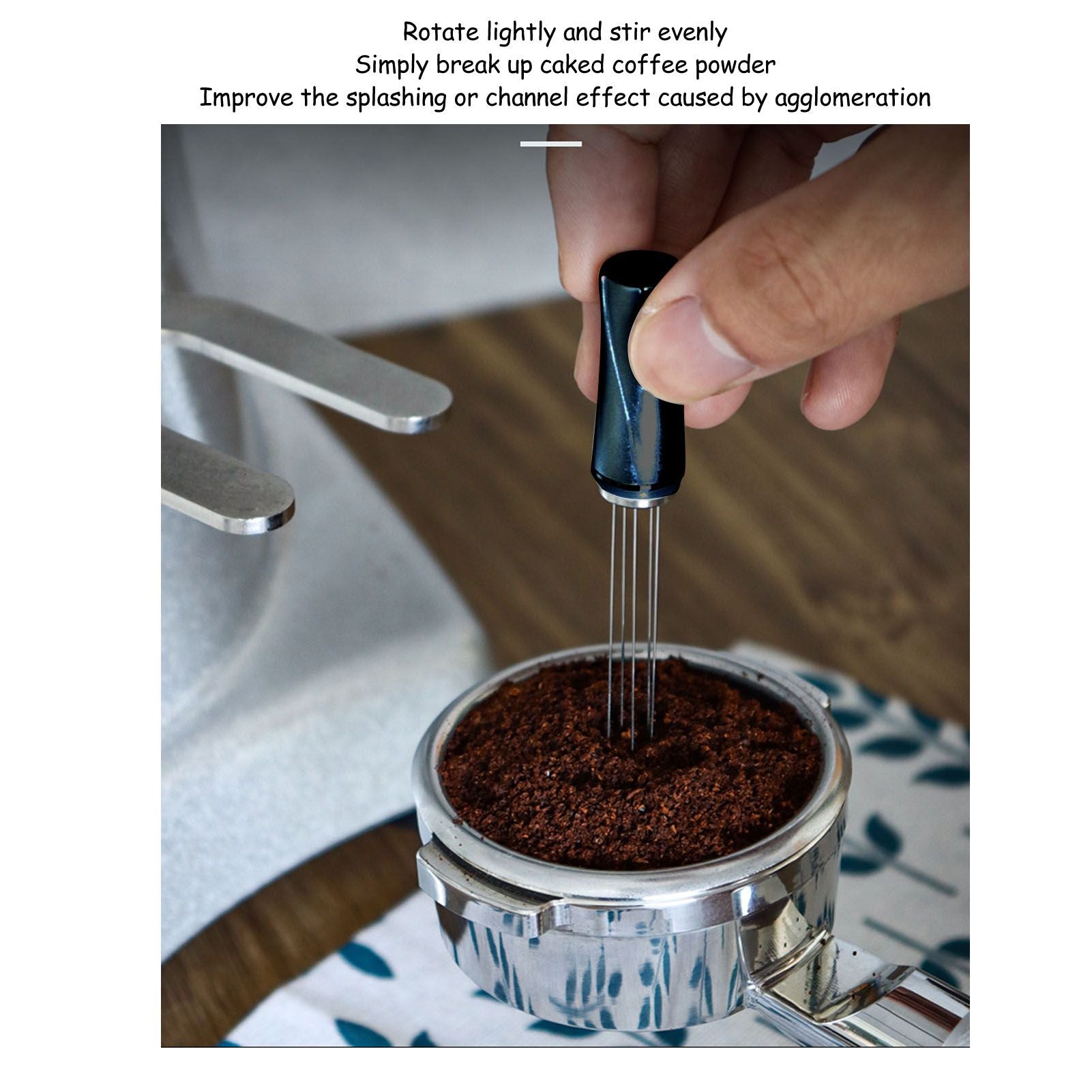 Coffee Powder Stirring Needle Professional 304 Stainless Steel Coffee Stirring Tool with Cover for Coffee V1294-YM0512-3118220267012