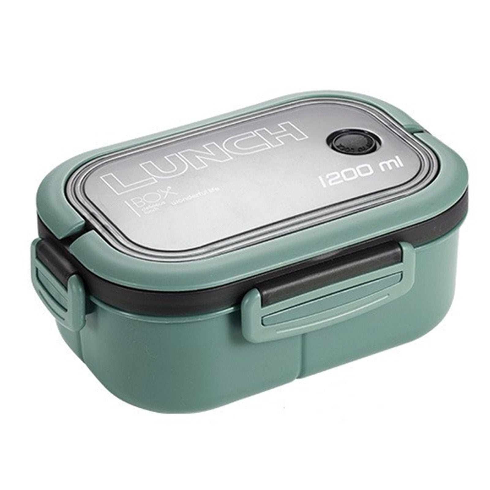 1200ml Bento Lunch Box Double Layer Insulation Lunch Box Container with Fork Spoon for Students Office V1294-YM0512-3118220267411