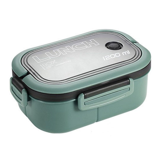 1200ml Bento Lunch Box Double Layer Insulation Lunch Box Container with Fork Spoon for Students Office V1294-YM0512-3118220267411