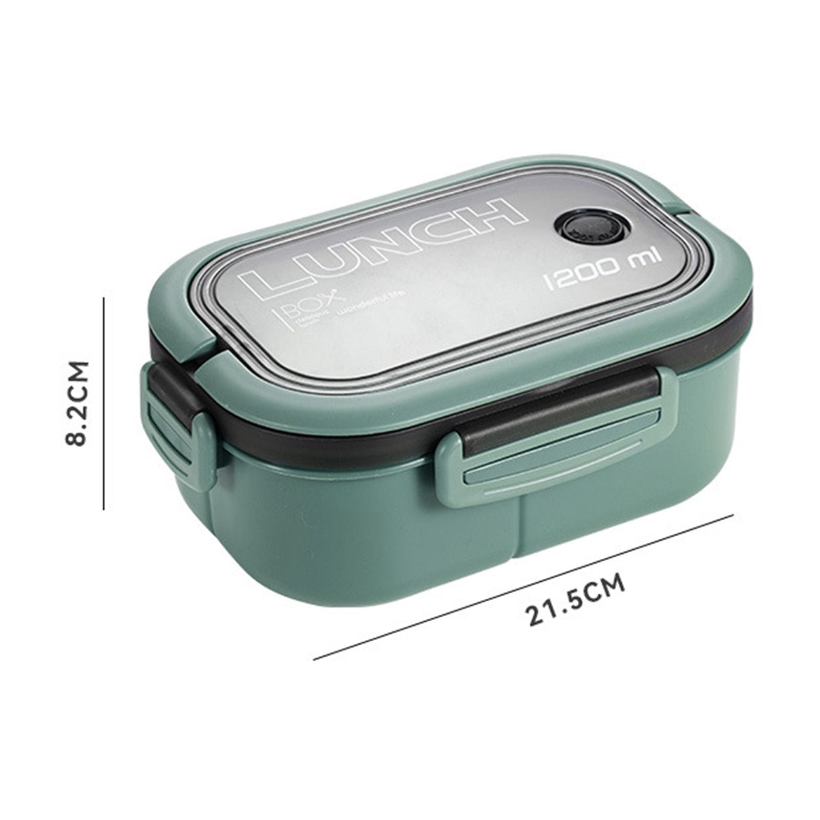 1200ml Bento Lunch Box Double Layer Insulation Lunch Box Container with Fork Spoon for Students Office V1294-YM0512-3118220267411