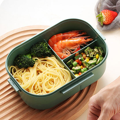 1200ml Bento Lunch Box Double Layer Insulation Lunch Box Container with Fork Spoon for Students Office V1294-YM0512-3118220267411