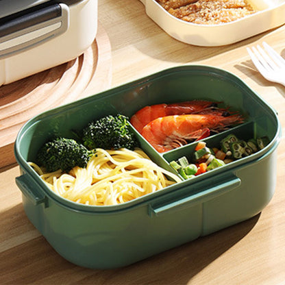 1200ml Bento Lunch Box Double Layer Insulation Lunch Box Container with Fork Spoon for Students Office V1294-YM0512-3118220267411