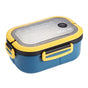 1200ml Bento Lunch Box Double Layer Insulation Lunch Box Container with Fork Spoon for Students Office V1294-YM0512-3118220267412