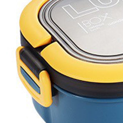1200ml Bento Lunch Box Double Layer Insulation Lunch Box Container with Fork Spoon for Students Office V1294-YM0512-3118220267412