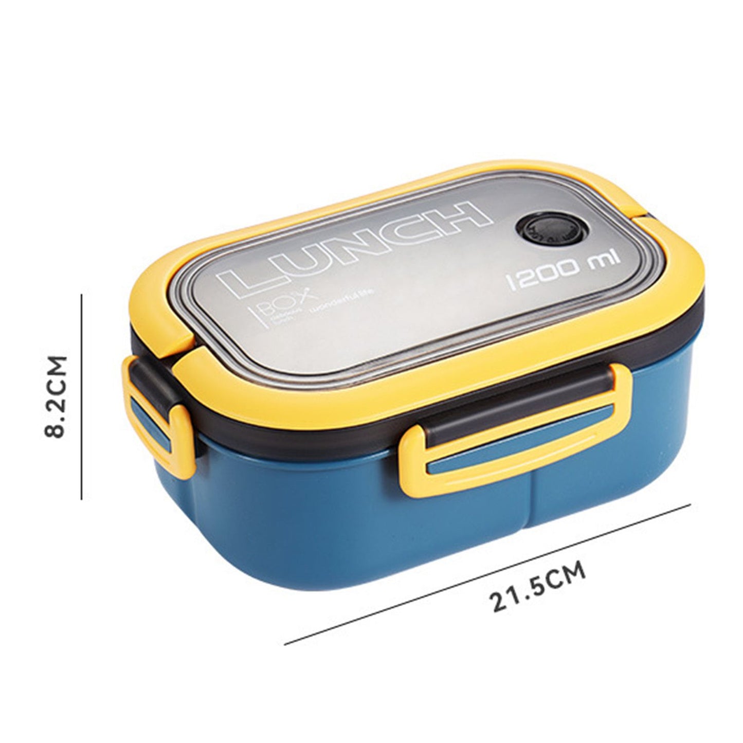 1200ml Bento Lunch Box Double Layer Insulation Lunch Box Container with Fork Spoon for Students Office V1294-YM0512-3118220267412