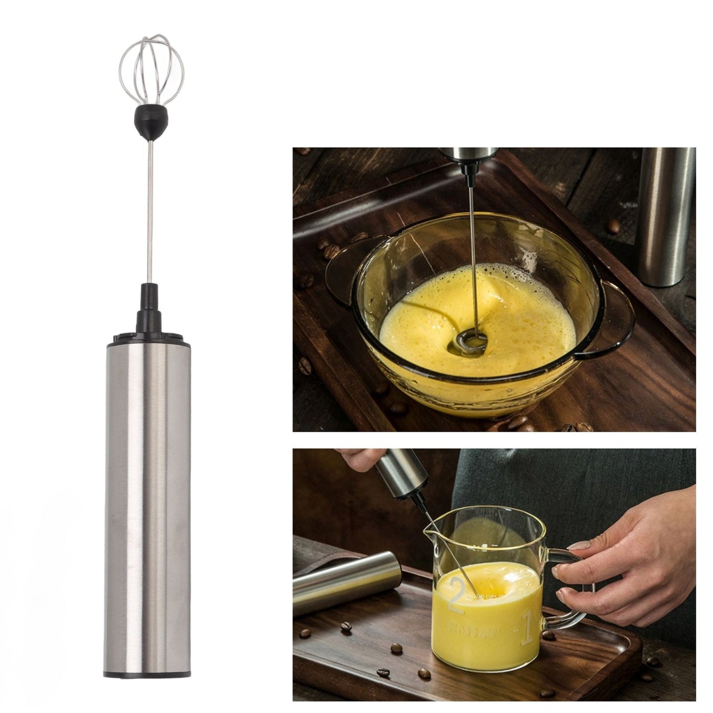 Electric Mini Blender Handheld Auto Stainless Steel Detachable Milk Foamer for Home Kitchen V1294-YM0512-3118220269111