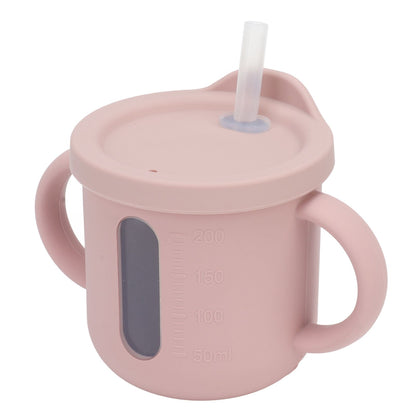 Silicone Sippy Cups Double Handles Lightweight Toddler Training Cup with Tight Leakproof Cover for Home V1294-YM0512-3118220269311