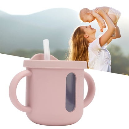 Silicone Sippy Cups Double Handles Lightweight Toddler Training Cup with Tight Leakproof Cover for Home V1294-YM0512-3118220269311