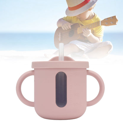 Silicone Sippy Cups Double Handles Lightweight Toddler Training Cup with Tight Leakproof Cover for Home V1294-YM0512-3118220269311