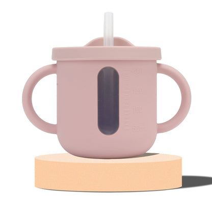 Silicone Sippy Cups Double Handles Lightweight Toddler Training Cup with Tight Leakproof Cover for Home V1294-YM0512-3118220269311