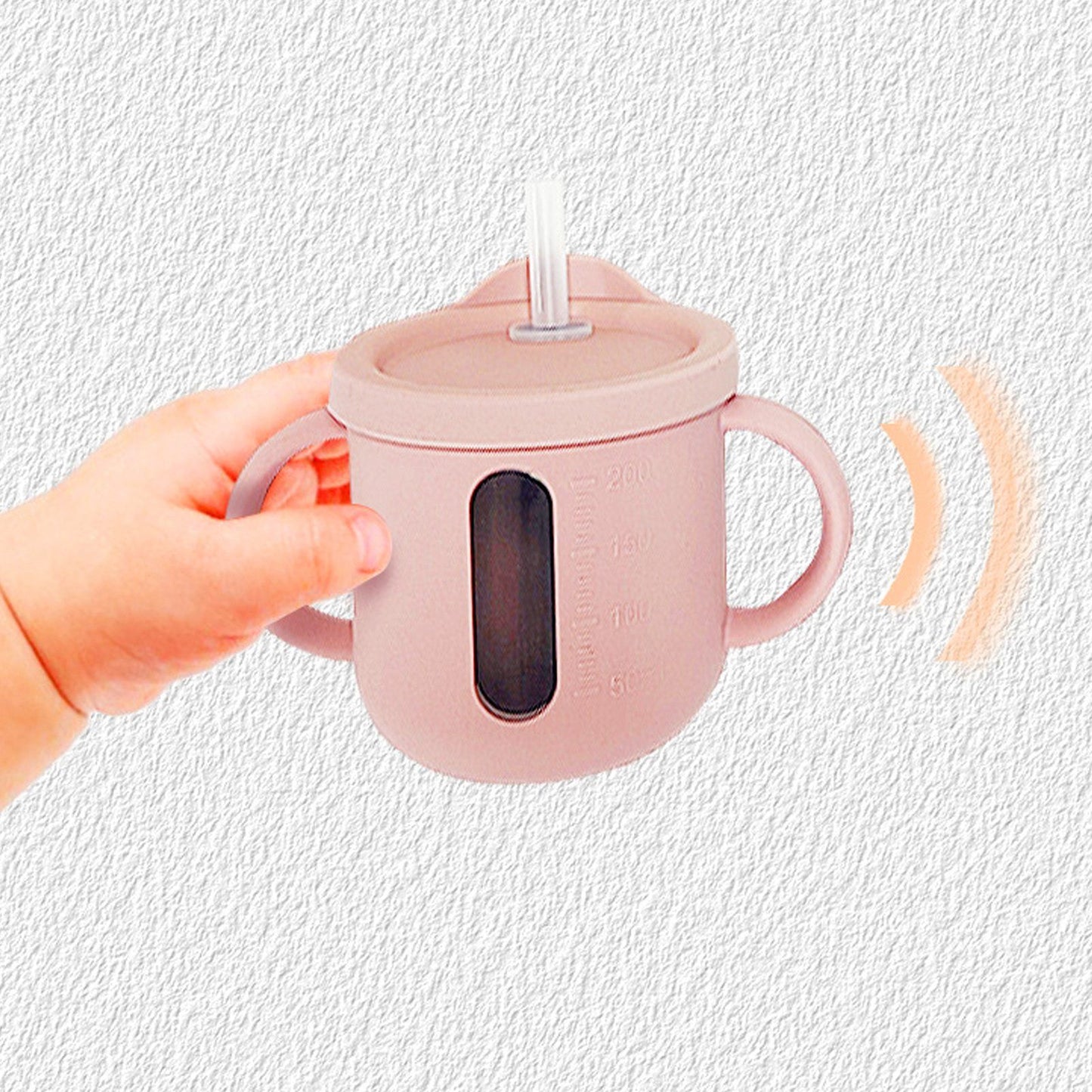 Silicone Sippy Cups Double Handles Lightweight Toddler Training Cup with Tight Leakproof Cover for Home V1294-YM0512-3118220269311