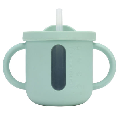 Silicone Sippy Cups Double Handles Lightweight Toddler Training Cup with Tight Leakproof Cover for Home V1294-YM0512-3118220269312