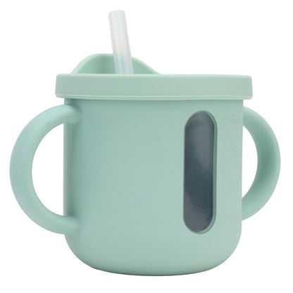 Silicone Sippy Cups Double Handles Lightweight Toddler Training Cup with Tight Leakproof Cover for Home V1294-YM0512-3118220269312