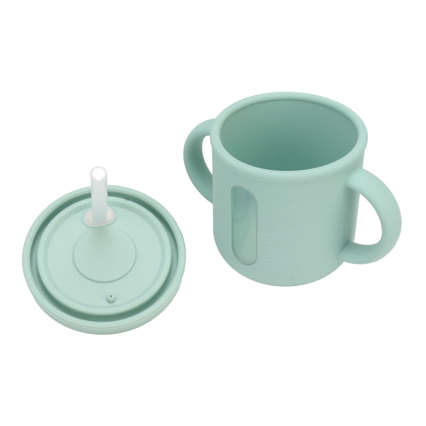 Silicone Sippy Cups Double Handles Lightweight Toddler Training Cup with Tight Leakproof Cover for Home V1294-YM0512-3118220269312