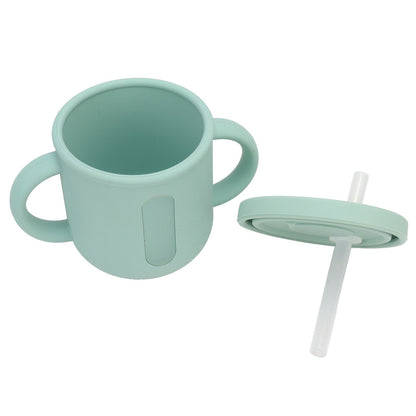 Silicone Sippy Cups Double Handles Lightweight Toddler Training Cup with Tight Leakproof Cover for Home V1294-YM0512-3118220269312