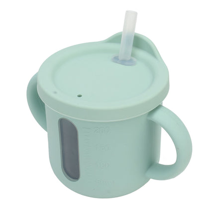 Silicone Sippy Cups Double Handles Lightweight Toddler Training Cup with Tight Leakproof Cover for Home V1294-YM0512-3118220269312