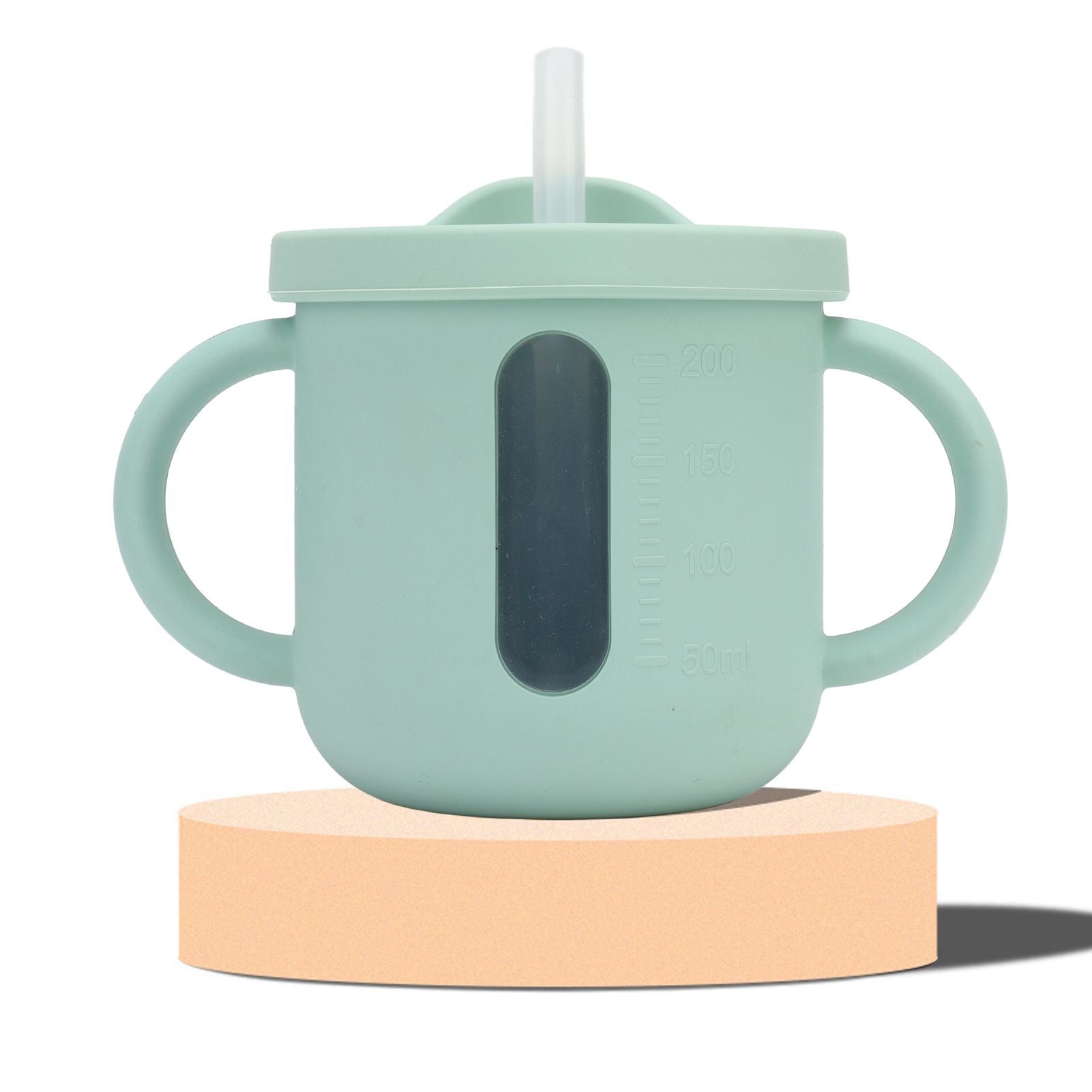 Silicone Sippy Cups Double Handles Lightweight Toddler Training Cup with Tight Leakproof Cover for Home V1294-YM0512-3118220269312