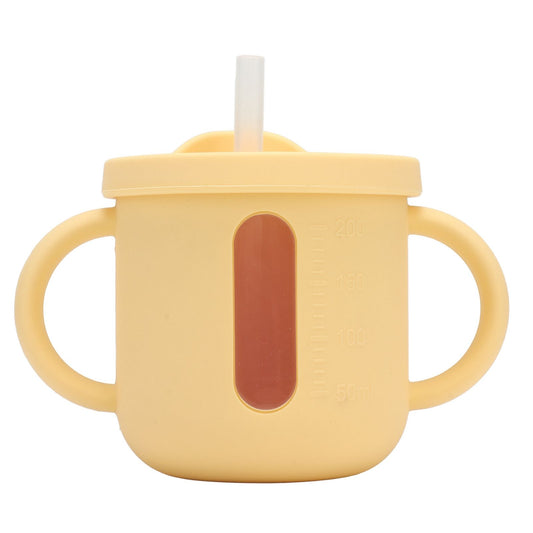 Silicone Sippy Cups Double Handles Lightweight Toddler Training Cup with Tight Leakproof Cover for Home V1294-YM0512-3118220269313