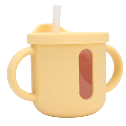 Silicone Sippy Cups Double Handles Lightweight Toddler Training Cup with Tight Leakproof Cover for Home V1294-YM0512-3118220269313