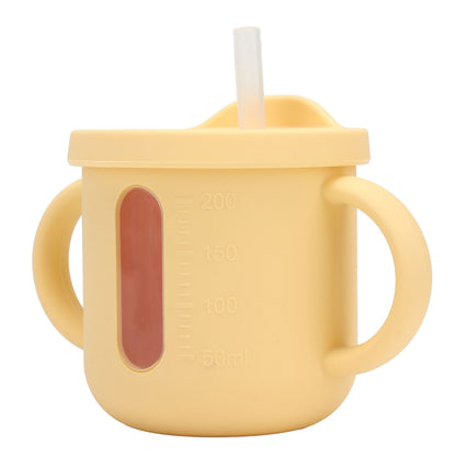 Silicone Sippy Cups Double Handles Lightweight Toddler Training Cup with Tight Leakproof Cover for Home V1294-YM0512-3118220269313