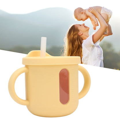 Silicone Sippy Cups Double Handles Lightweight Toddler Training Cup with Tight Leakproof Cover for Home V1294-YM0512-3118220269313