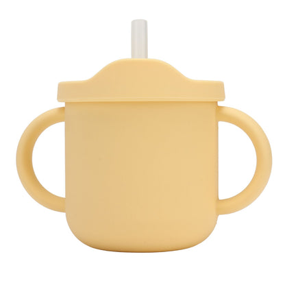 Silicone Sippy Cups Double Handles Lightweight Toddler Training Cup with Tight Leakproof Cover for Home V1294-YM0512-3118220269313