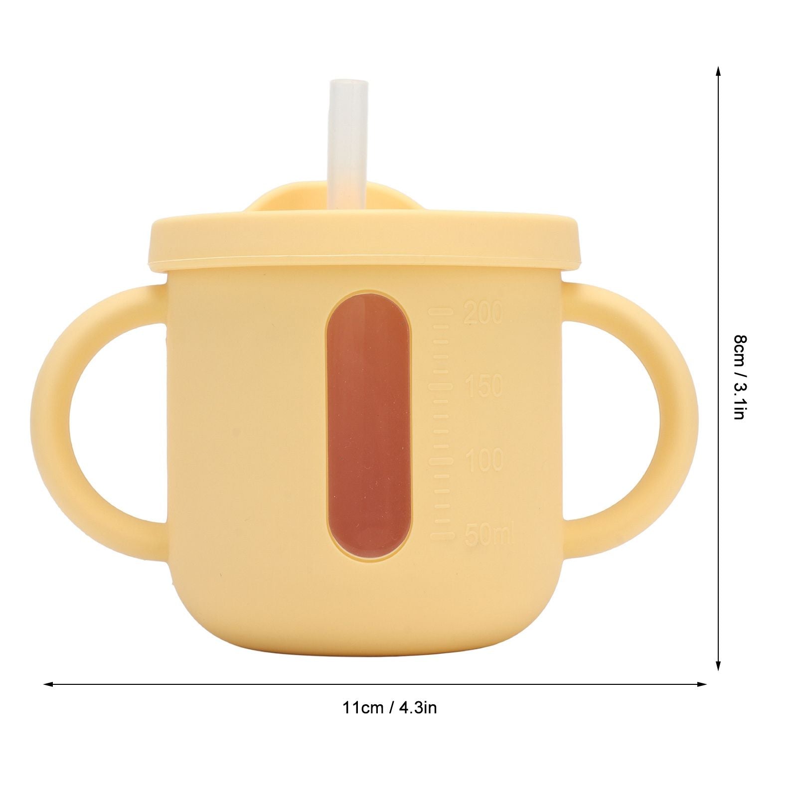 Silicone Sippy Cups Double Handles Lightweight Toddler Training Cup with Tight Leakproof Cover for Home V1294-YM0512-3118220269313