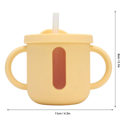 Silicone Sippy Cups Double Handles Lightweight Toddler Training Cup with Tight Leakproof Cover for Home V1294-YM0512-3118220269313