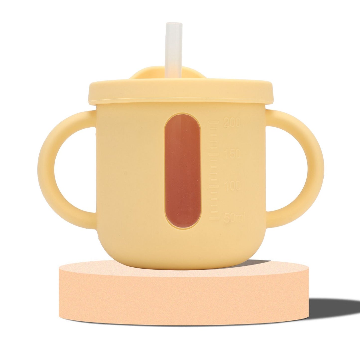 Silicone Sippy Cups Double Handles Lightweight Toddler Training Cup with Tight Leakproof Cover for Home V1294-YM0512-3118220269313