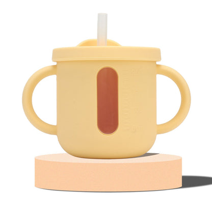 Silicone Sippy Cups Double Handles Lightweight Toddler Training Cup with Tight Leakproof Cover for Home V1294-YM0512-3118220269313