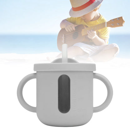 Silicone Sippy Cups Double Handles Lightweight Toddler Training Cup with Tight Leakproof Cover for Home V1294-YM0512-3118220269314