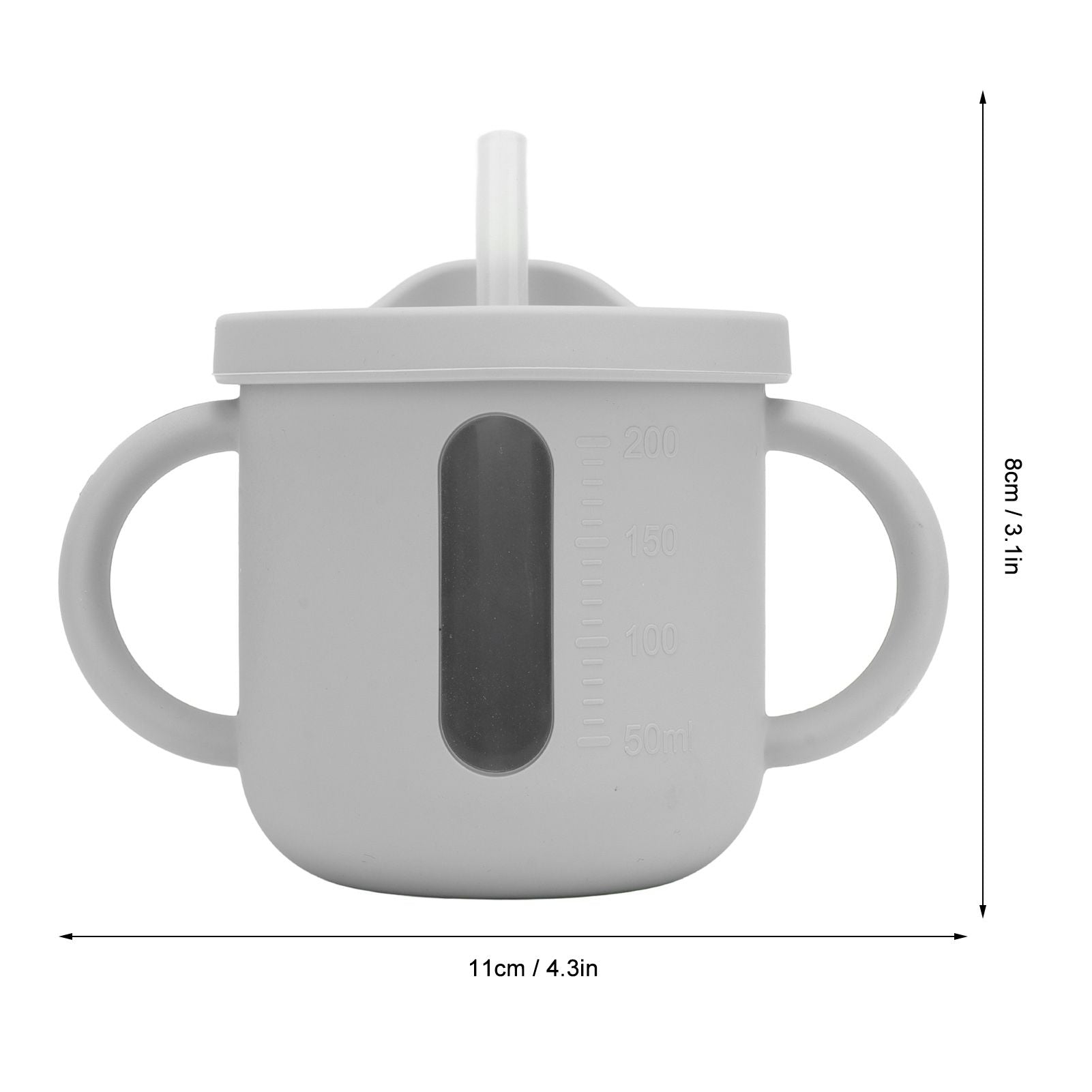 Silicone Sippy Cups Double Handles Lightweight Toddler Training Cup with Tight Leakproof Cover for Home V1294-YM0512-3118220269314