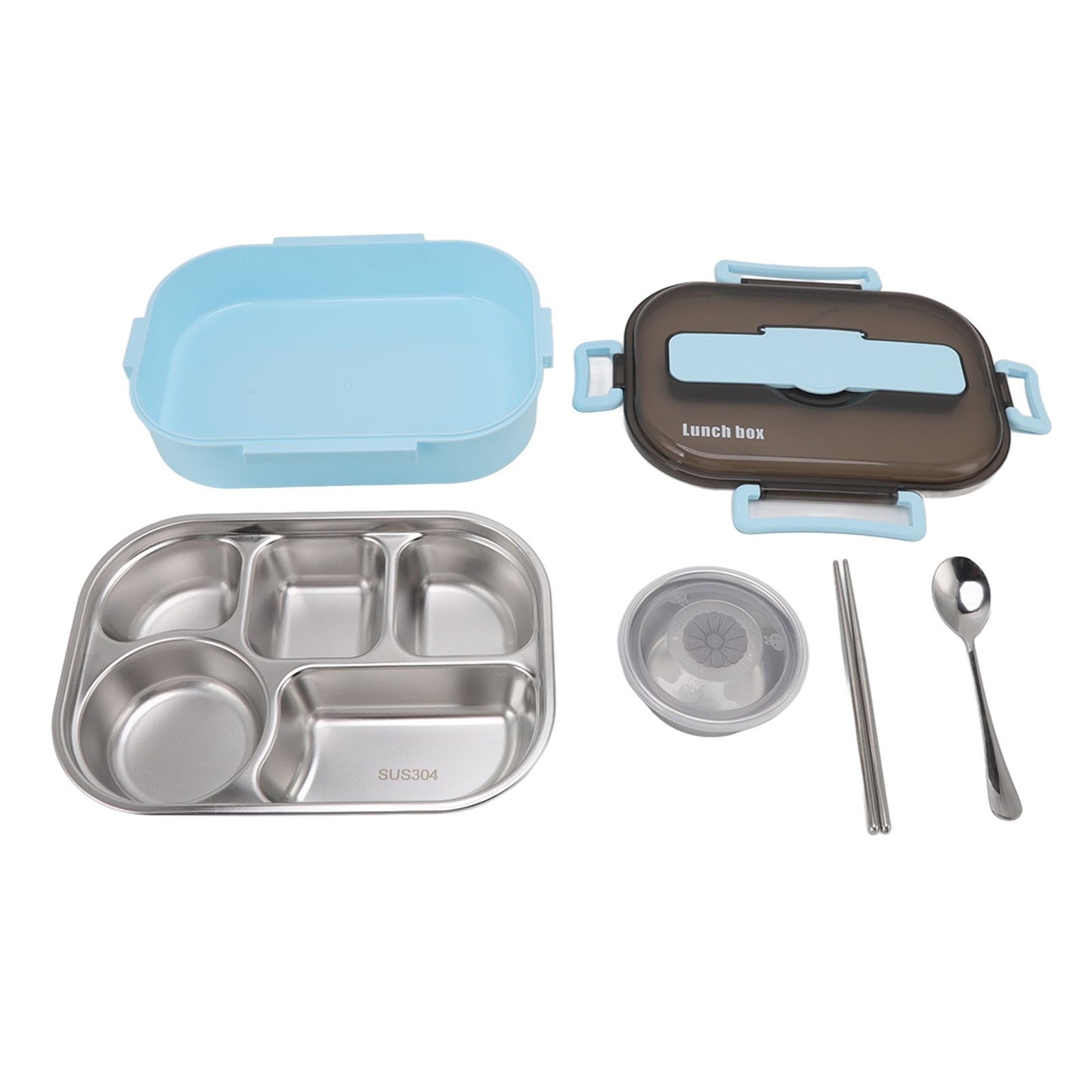 Lunch Container Box Stainless Steel Thermal Lunch Storage Box with Soup Bowl Chopsticks Spoon for Adults V1294-YM0512-3118220269412