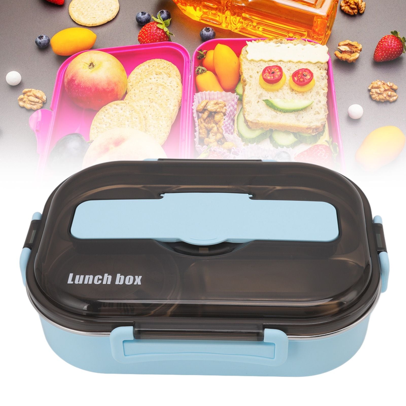 Lunch Container Box Stainless Steel Thermal Lunch Storage Box with Soup Bowl Chopsticks Spoon for Adults V1294-YM0512-3118220269412